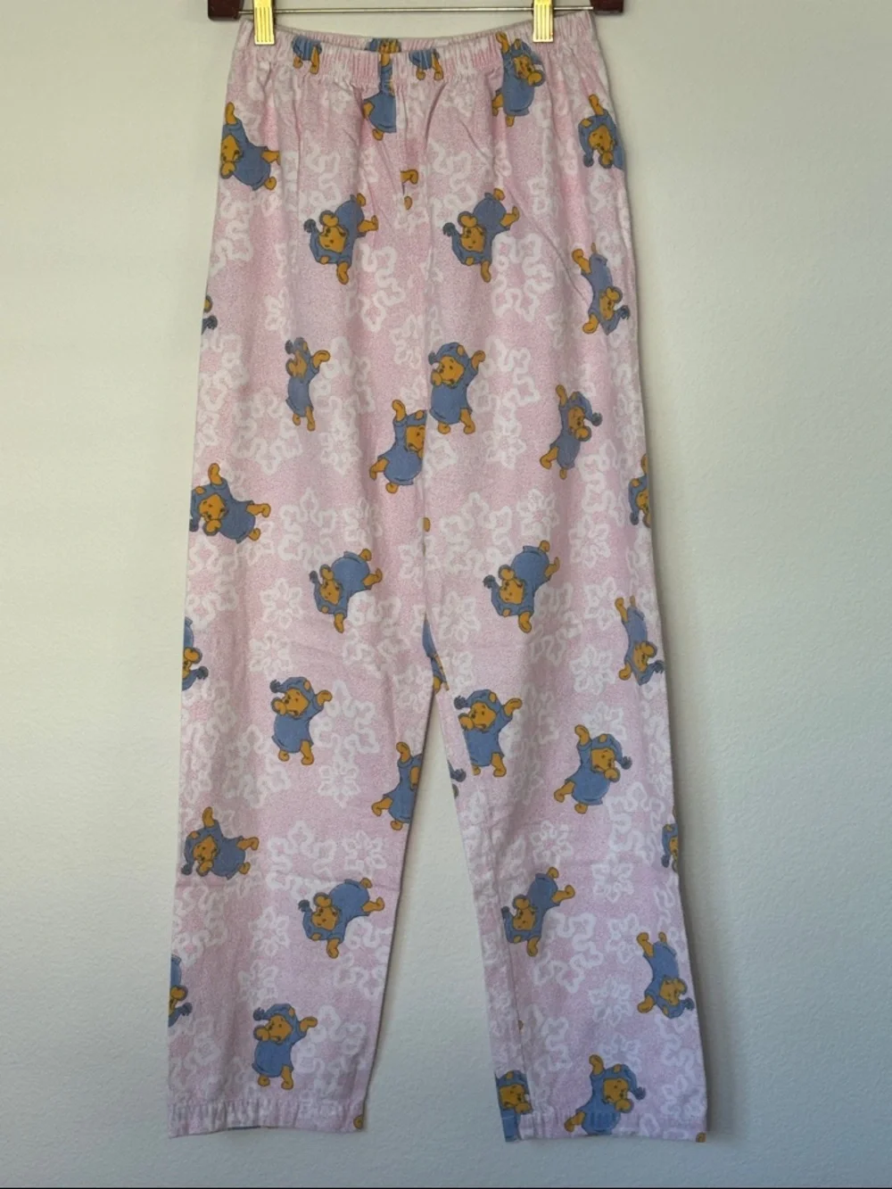 VTG Pooh Disney Pink Pajama Set - Soft Button-Up Top & Pants 100% Cotton - Picture 6 of 12